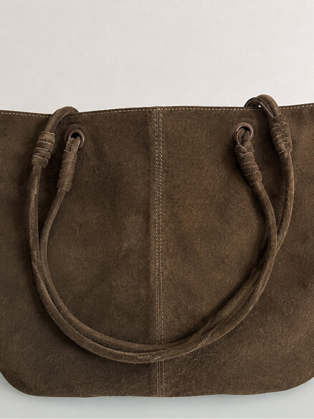 Everyday Suede Tote in Rich Brown